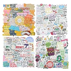 Quote Stickers, Positive Stickers 200Pcs Motivational Waterproof Vinyl Stickers for Water Bottle Hydroflasks Laptops Computers Vision Board for Women Adults Students Teachers Teens