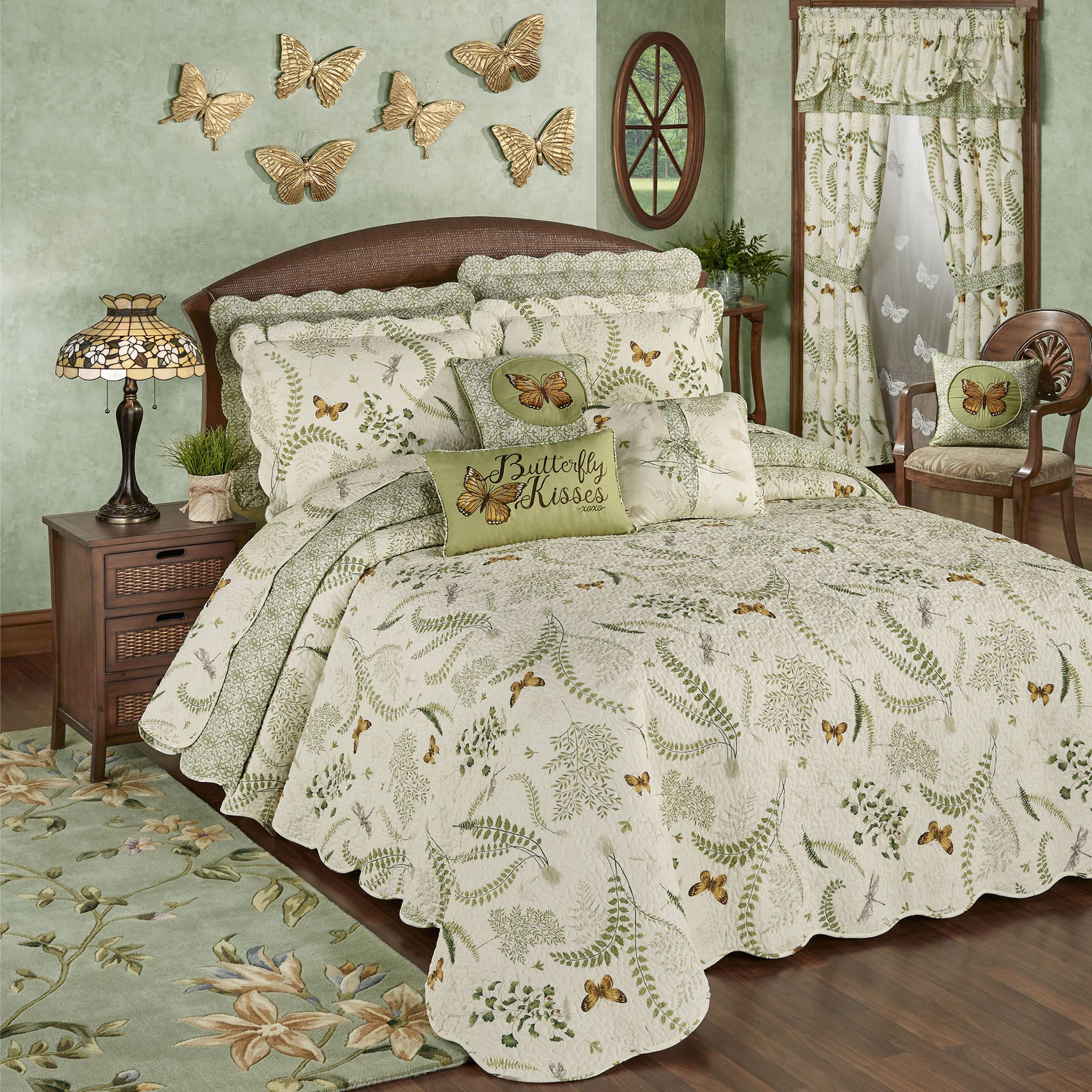 Amazon.com: Touch of Class Butterfly Eden Reversible Quilted
