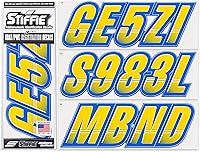 Vista 53 de Stiffie Techtron Vino/Negro 7,6 cm Adhesivos para Registro de Barcos y Motos Acuáticas • Pegatinas de Números y Letras