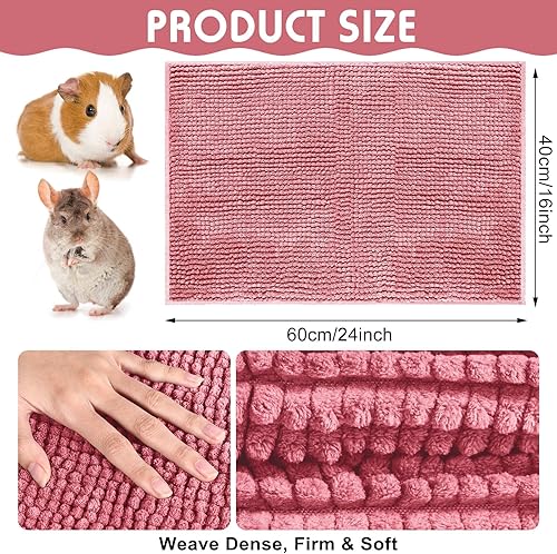 Vista 27 de Amylove 4 piezas de forro de jaula de conejillo de indias, ropa de cama de conejillo de indias, almohadillas de forro polar lavables reutilizables