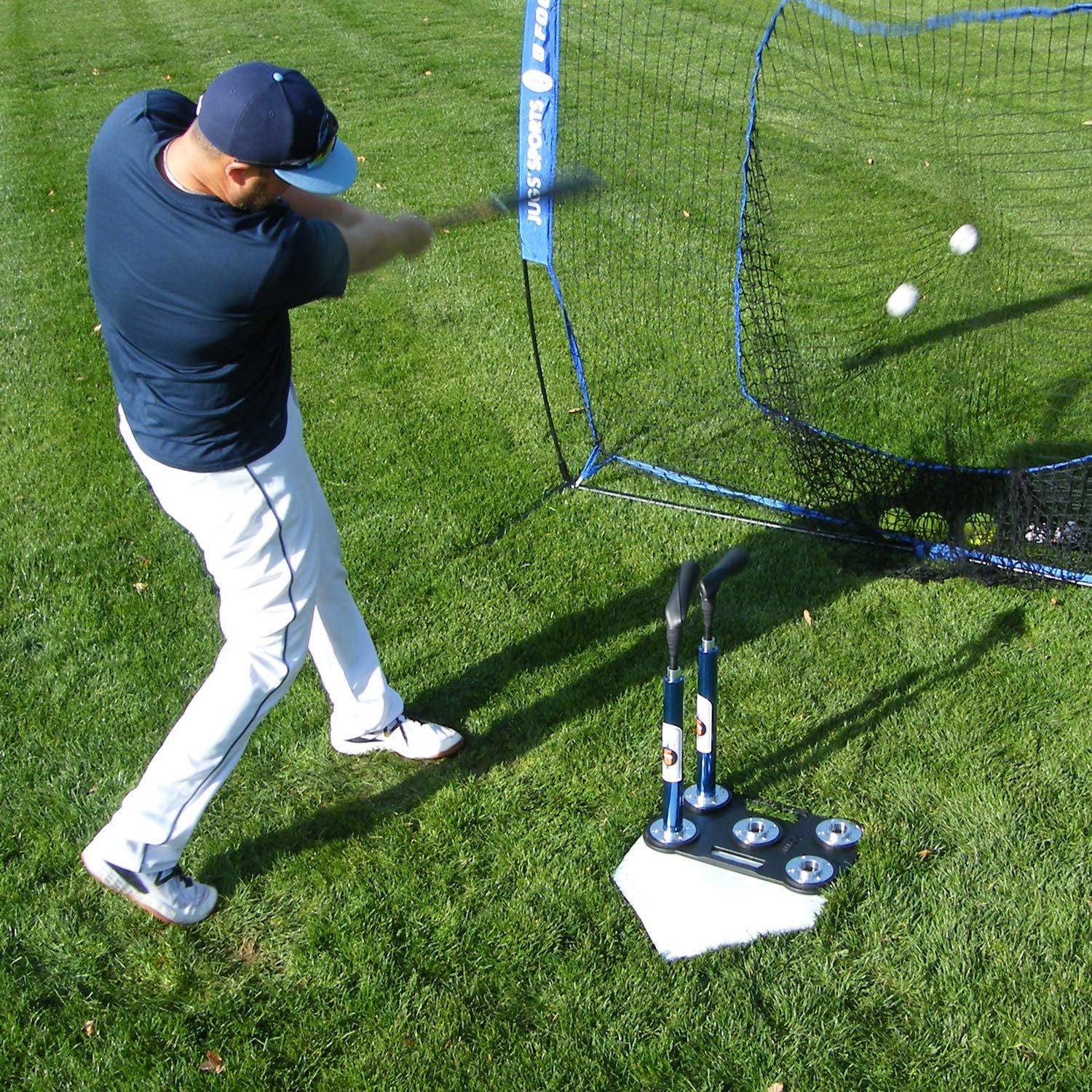 Jugs Pro-Style 5-Point T - This Batting tee Comes Complete with a Weighted Rubber encased Base and 2 Fully Adjustable Extension Tubes. Teaches Correct Contact Points for Inside, Middle, and Outside.