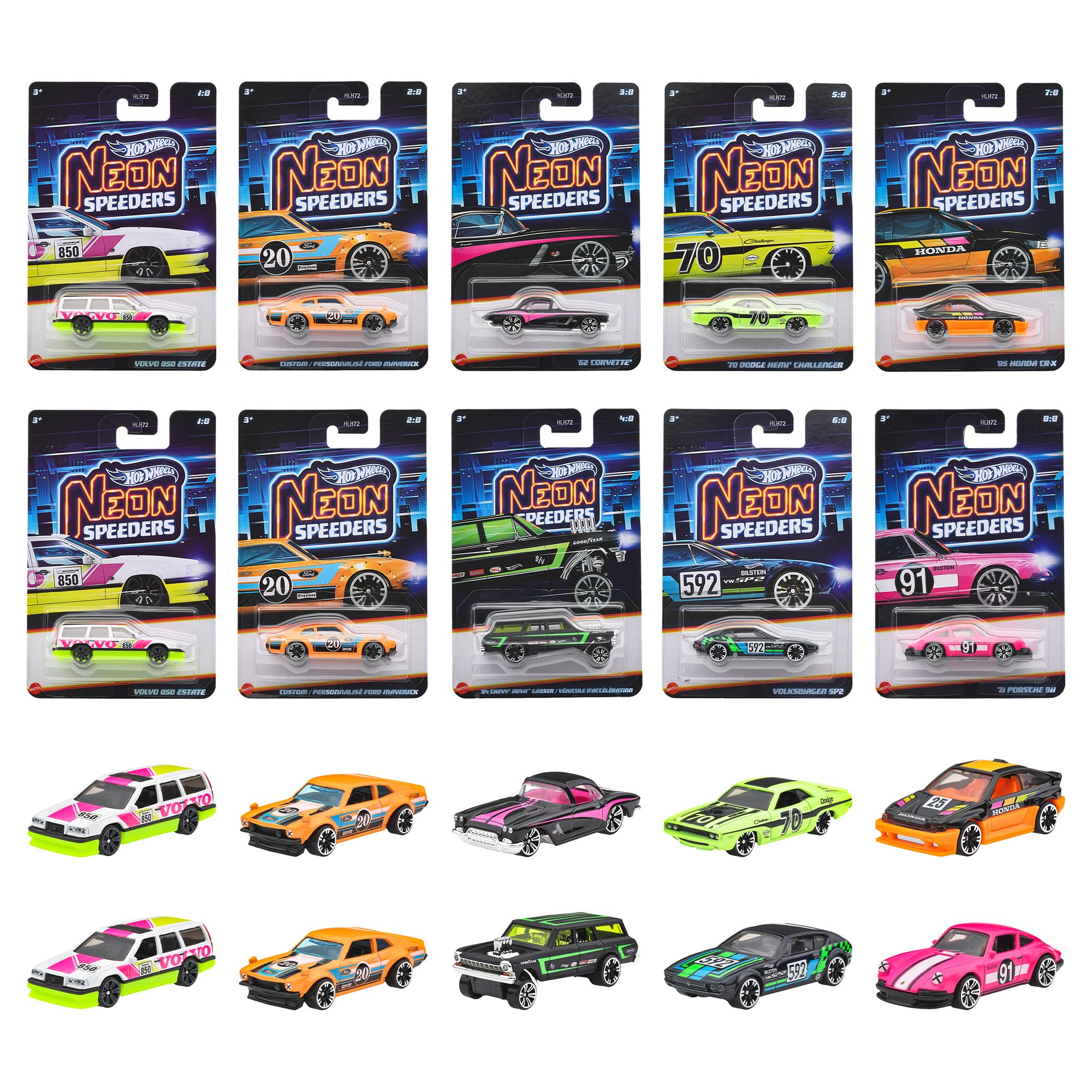 Amazon | ホットウィール(Hot Wheels) ネオン・スピーダーズ アソート