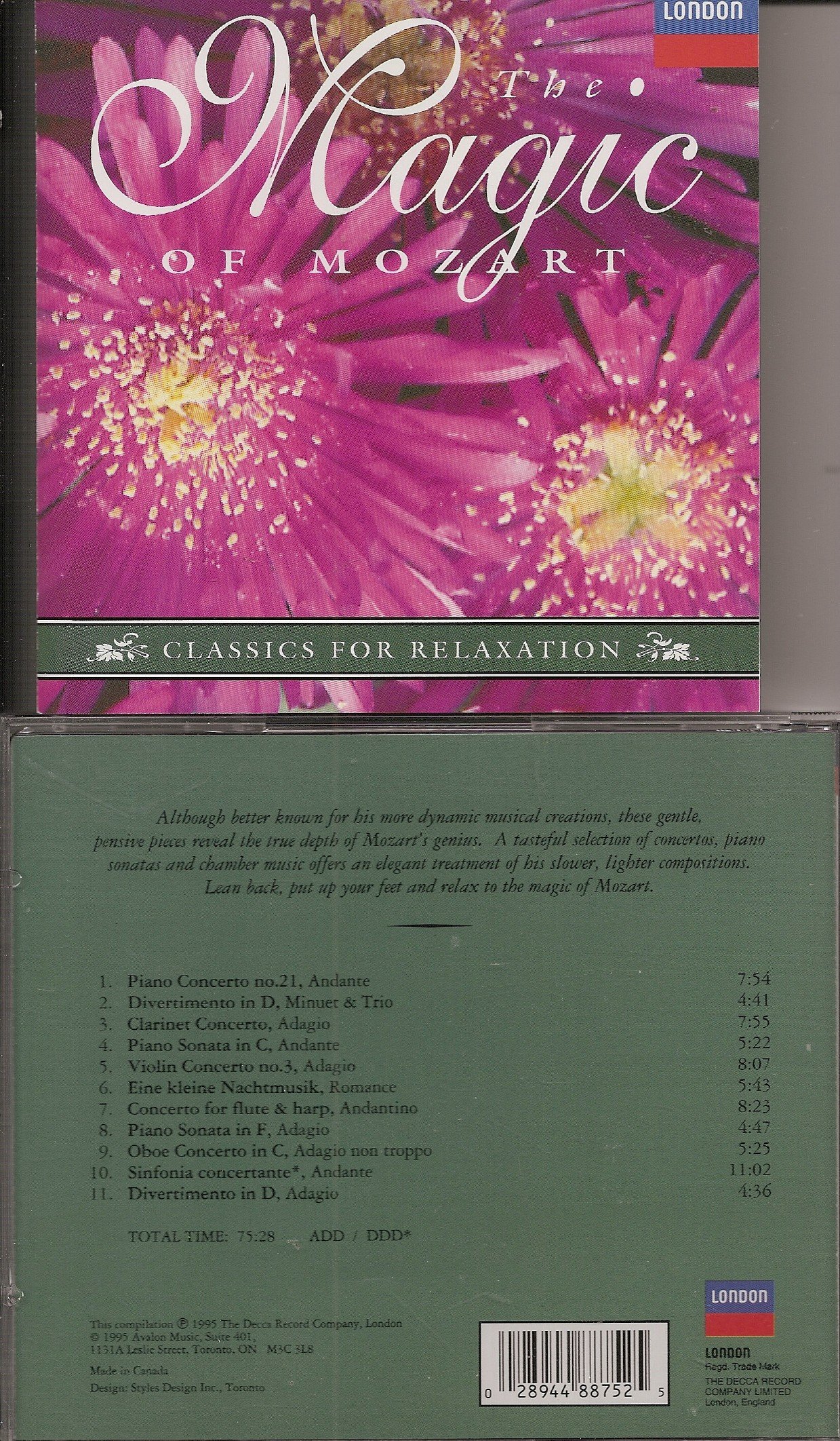 MAGIC OF MOZART [Audio CD] VLADIMIR ASHKENAZY-PIANO,ANTHONY PAY-CLARINET,ANDRAS SCHIFF-PIANO,IONA BROWN-VIOLIN,WERNER TRIPP-FLUTE++; MOZART; BOSKOVSKY,HOGWOOD,ASHKENAZY,MUNCHINGER++ and WIENER MOZART ENSEMBLE,ACADEMY OD ST. MARTIN-IN-THE-FIELDS,ACADEMY OF ANCIENT MUSIC++