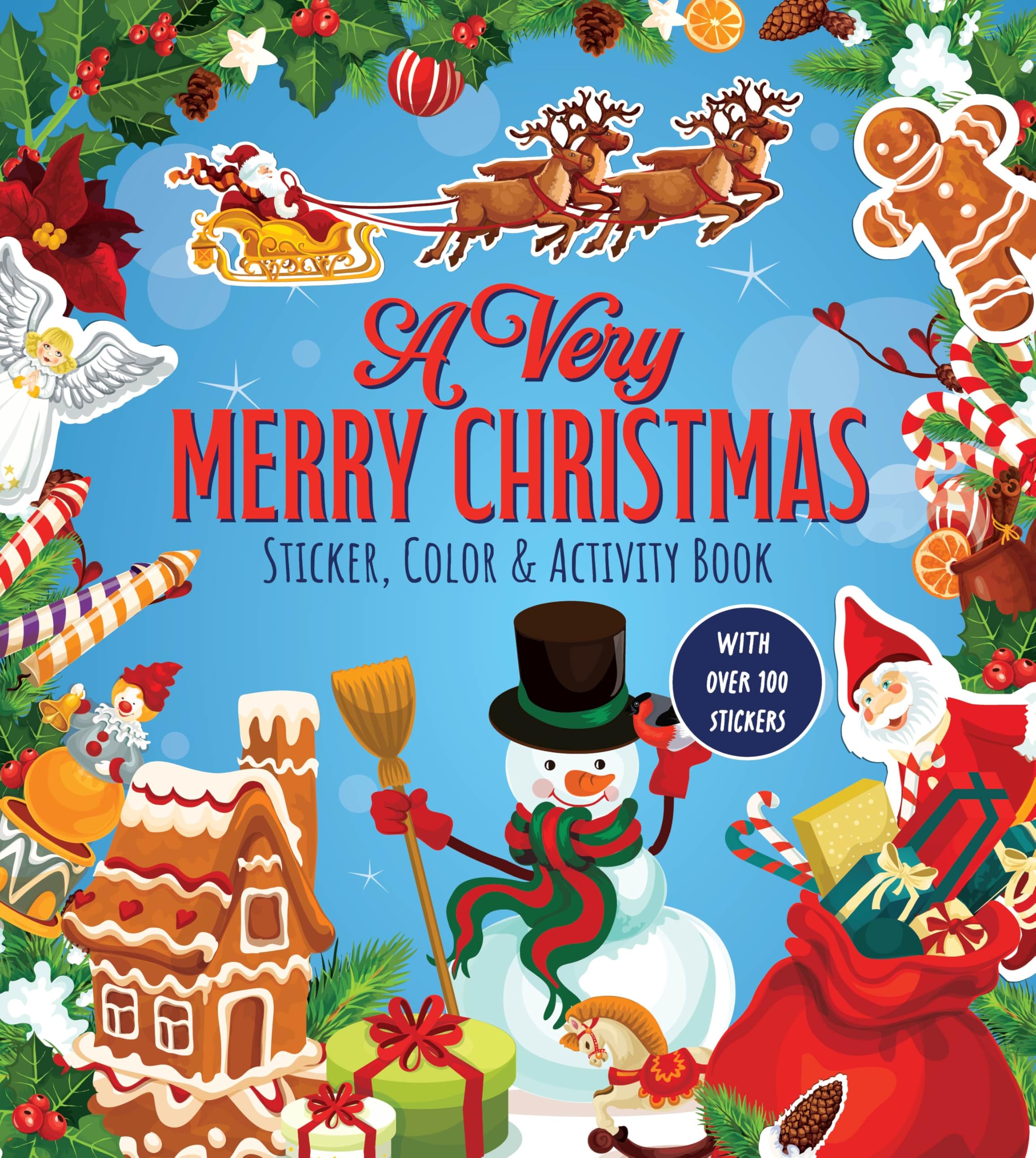 A Very Merry Christmas Sticker, Color and Activ. Books.#