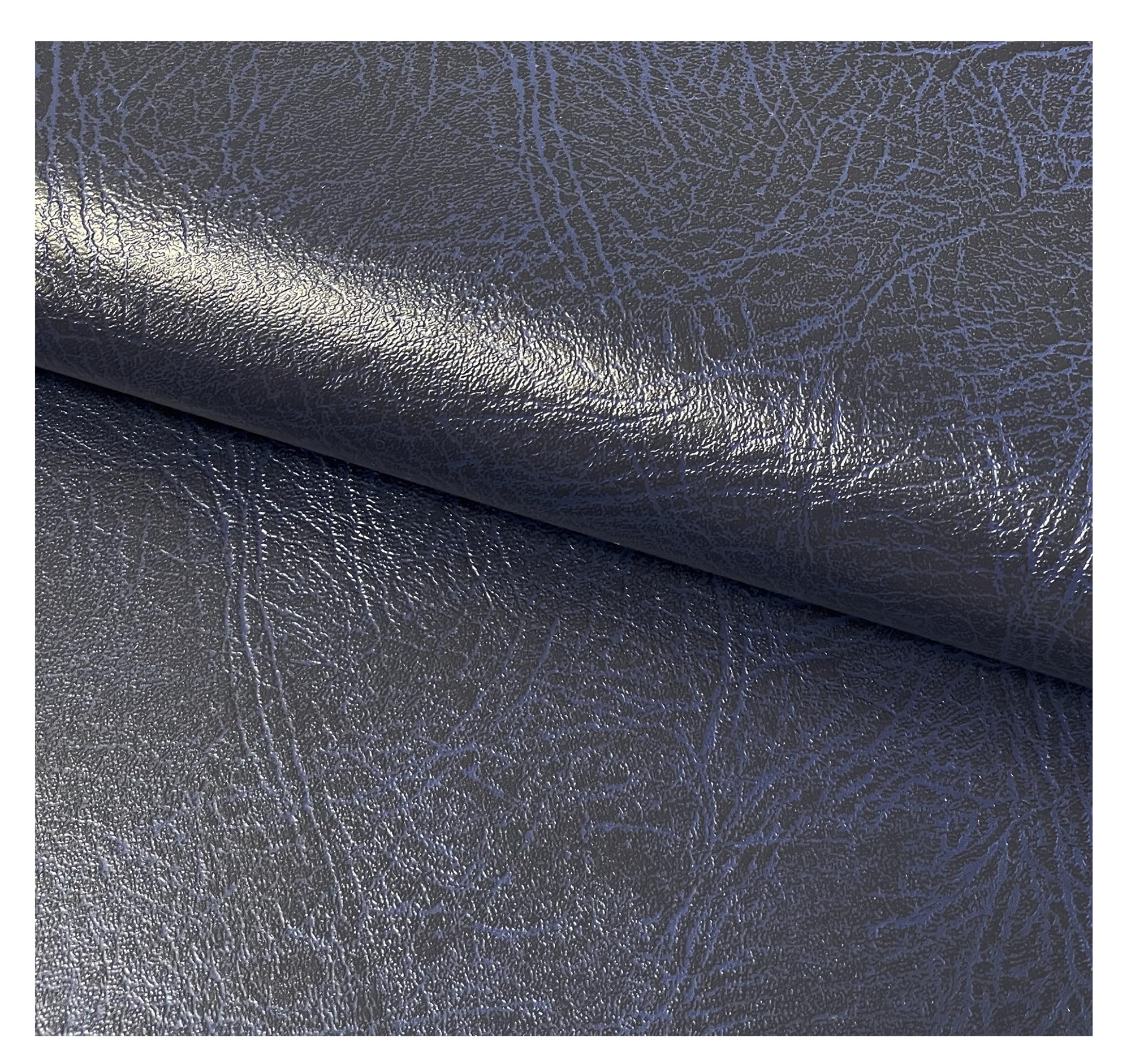 Thefabrictrade Navy Chester Grained Faux Leather Fabric Fire Retardant Leatherette Upholstery Waterproof Heavy Duty Leathercloth Material (5 Metre (500Cm X 140Cm), )