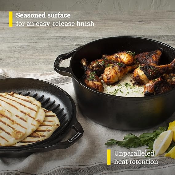 Lodge Chef Collection 6qt Double Dutch Oven