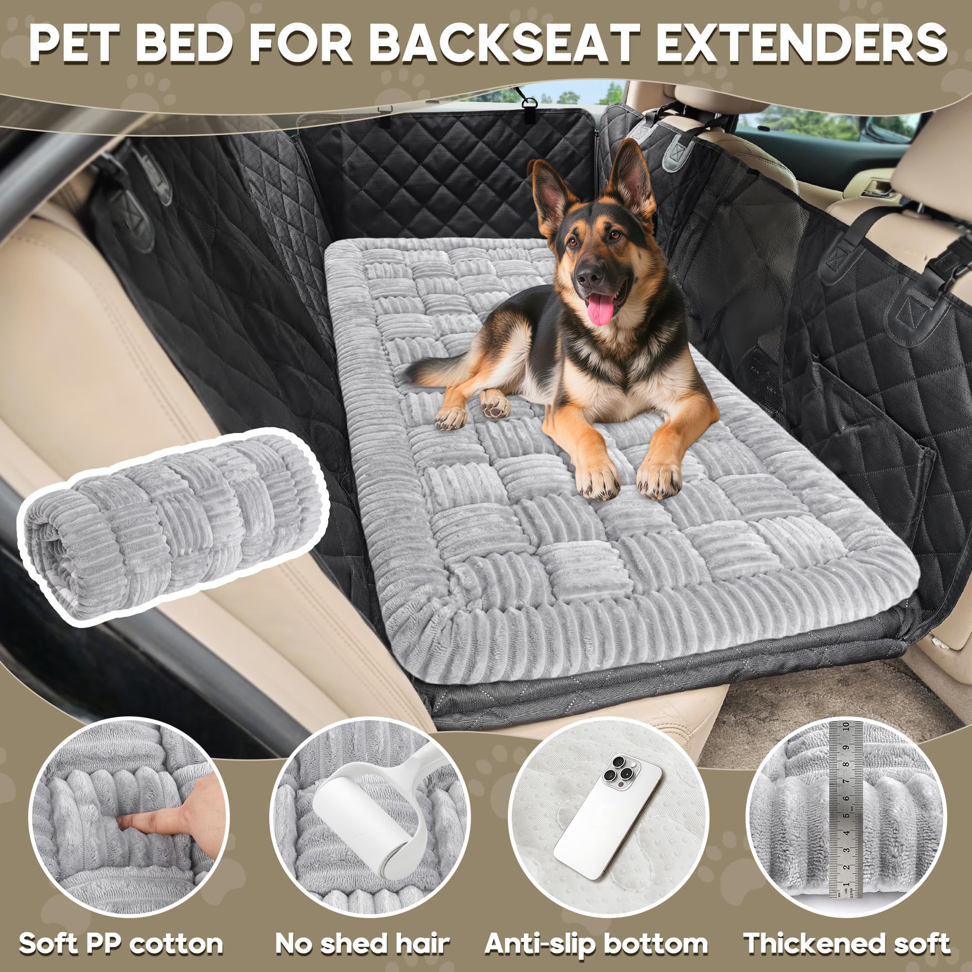 Loiion Letto per Cani Grande, Divano per Cani Taglia Gande, Coperta Antiscivolo per Animali Domestici, Tappetino da Viaggio Resistente alla Masticazione per Cane,127×62.5cm