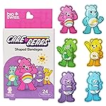 BioSwiss Care Bears Bandages, Unlock The Magic Care Bear Shaped Self Adhesive Bandage Set, Latex Free, Sterile Wound Care, 24 Count