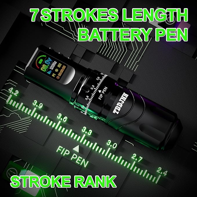 Kit Máquina Tatuar Rotativa Inalámbrica TDDJNN con Batería y miniatura 3