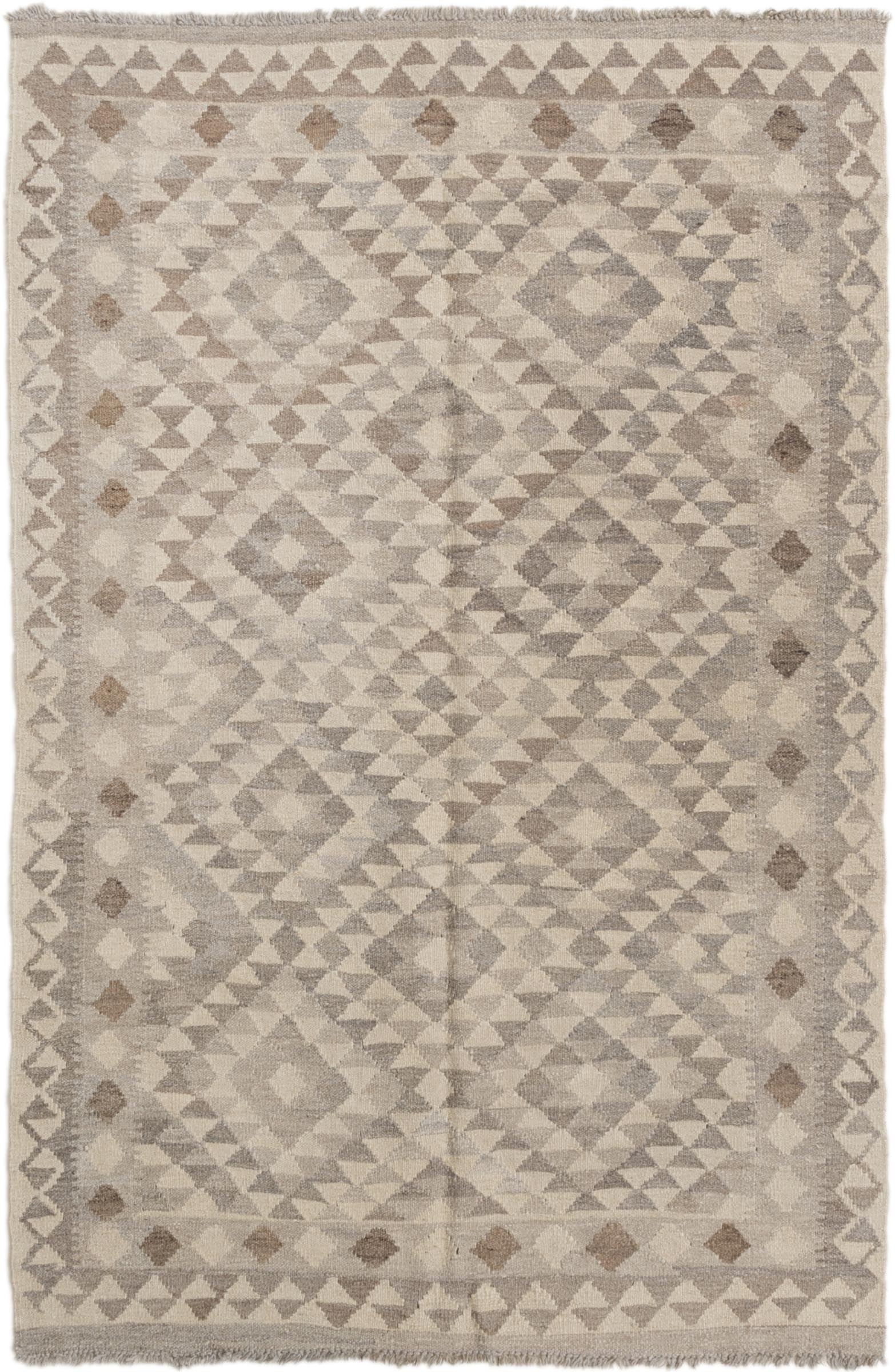 Tapis d'Orient Kilim afghan authentique en laine tissé main 110x169