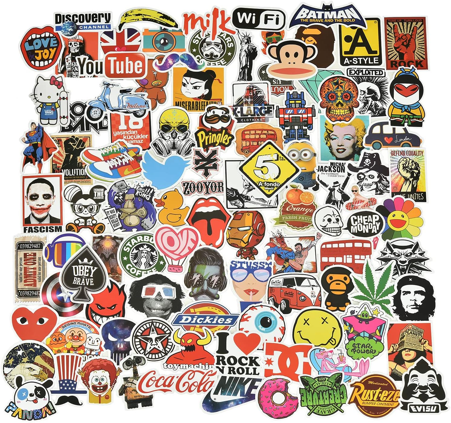 Und Sticker Willingood Aufkleber 200 Stück Wasserdicht Vinyl Stickers Graffiti ...