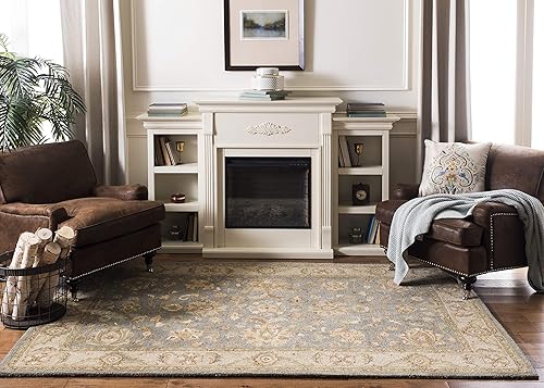 Miniatura 3 de SAFAVIEH Antiquity Collection - Alfombra de área de 8 pies 3 pulgadas x 11 pies, azul y beige, hecha a mano de lana oriental tradicional, ideal para