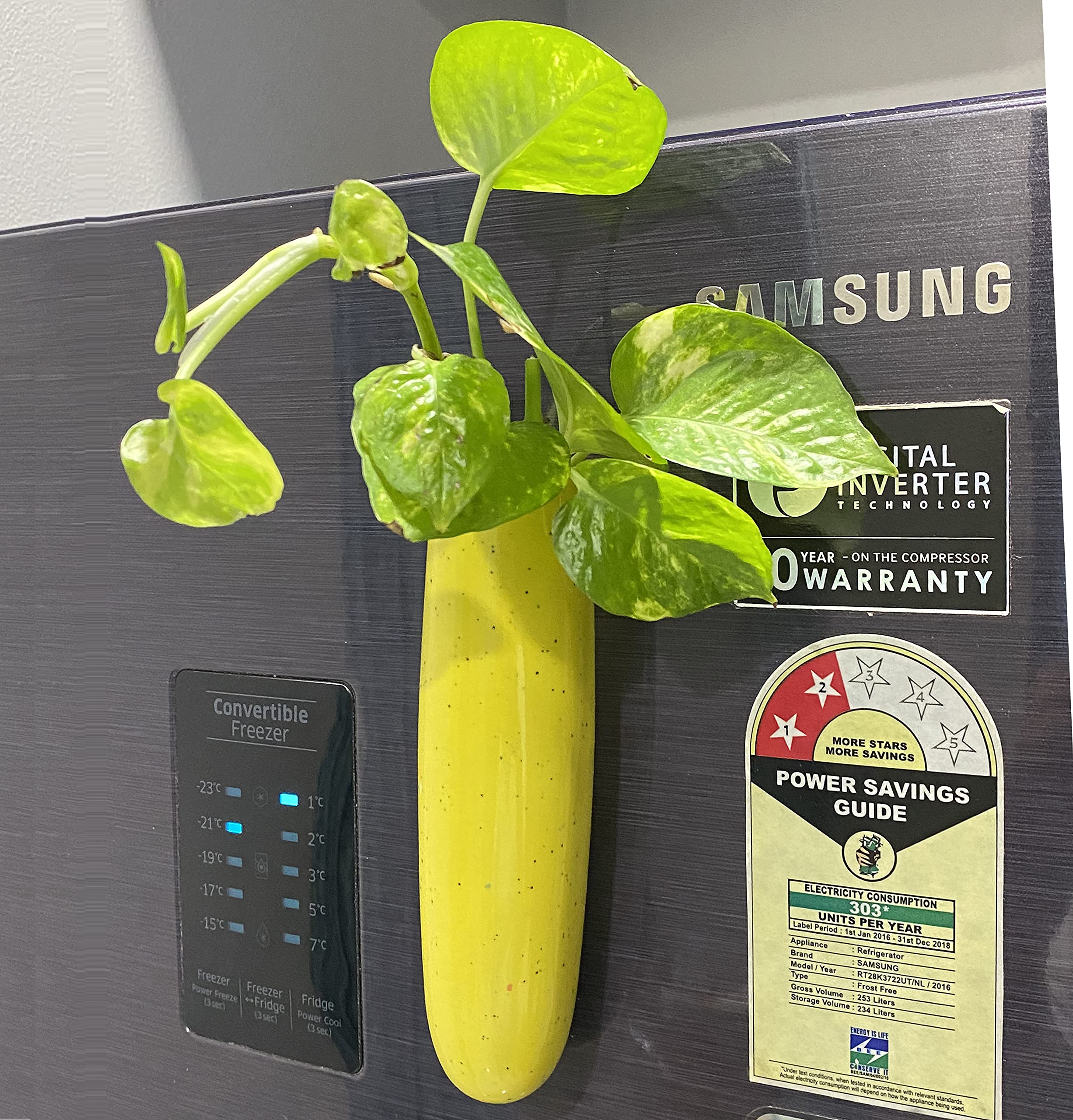 VAH Yellow Ceramic Pot Plant Holder - Perfect for Garden Rustic House Balcony Gallery Decor and Ideal Gift (Set of 1)