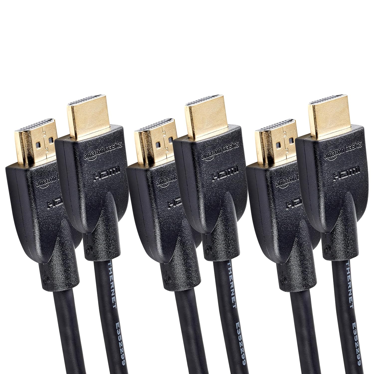 Високошвидкісний HDMI-кабель Amazon Basics, чоловічий A-чоловічий A, 18 Гбіт/с, 4K/60 Гц, 91 см, чорний, 3 шт.