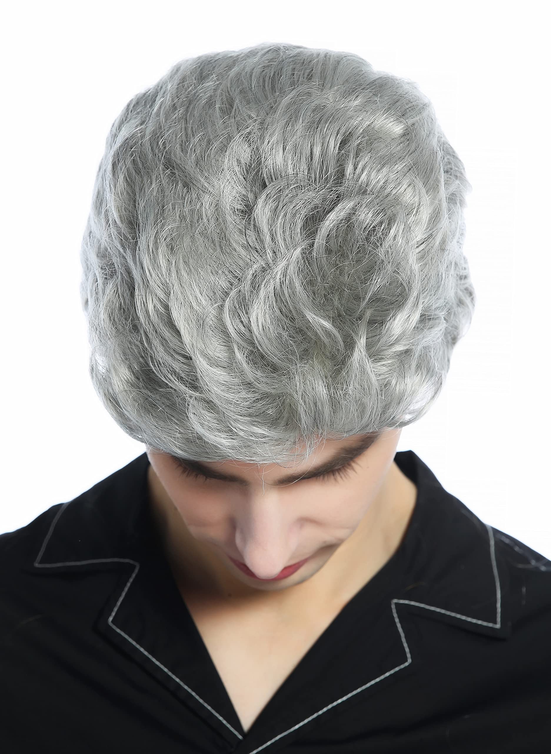 WIG ME UP - DW1333A-1 Wig Men Women unisex quiff short slightly waved dense sliver grey, silvery grey (51) - Image 3