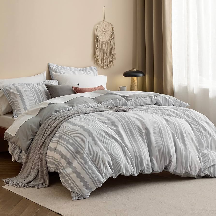 トップス duvet 3-Piece Haze Blue Cotton King Duvet Cover Set TG-DC632K