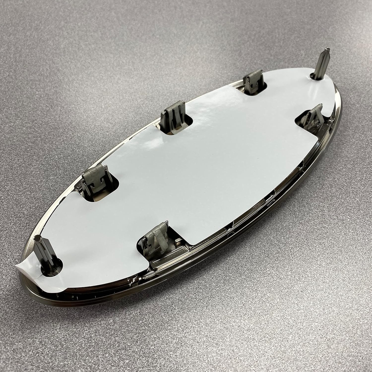 18-20 Ford F-150 Smoke Black Oval Grille & Tailgate Badges Without Front Camera