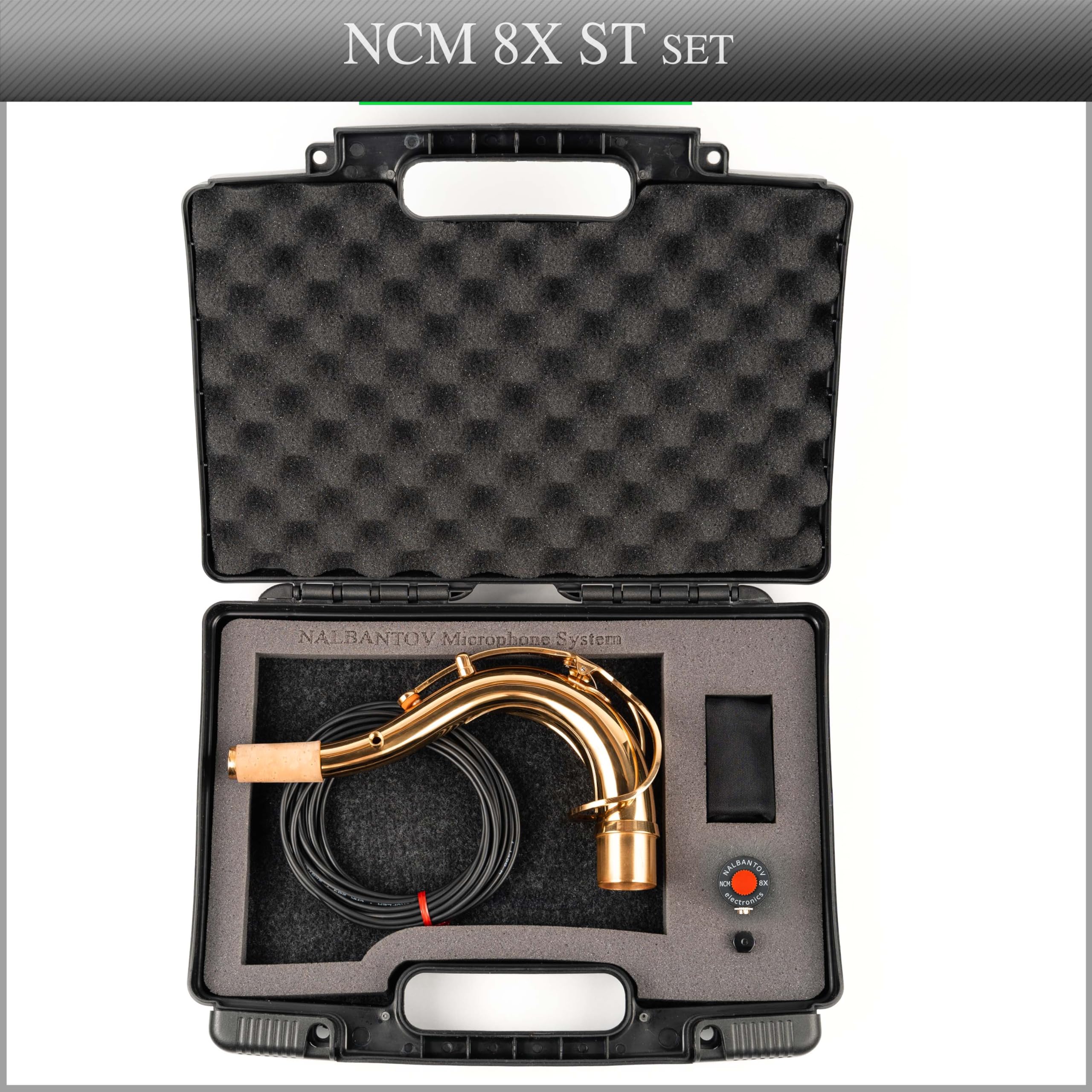 Sassofono tenore microfono Nalbantov NCM 8X ST set | pickup System, cavo, collo
