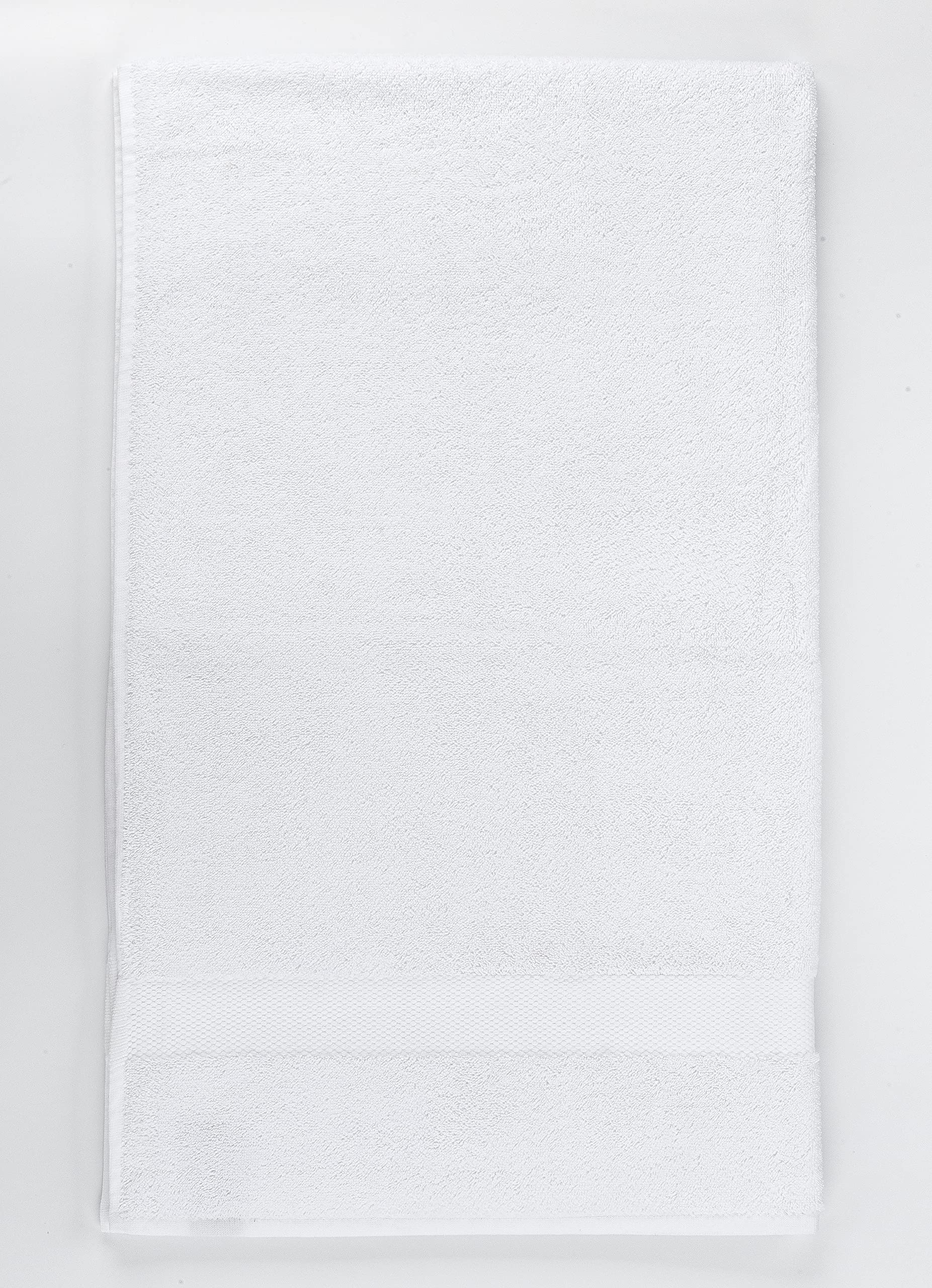 La Maison 100% Egyptian Cotton 600GSM Premium Towels Super Soft Everyday Use Fade Resistant Highly Absorbent Quick Dry Face Hand Bath Sheet (70cmx 125cm Bath Towel, White)