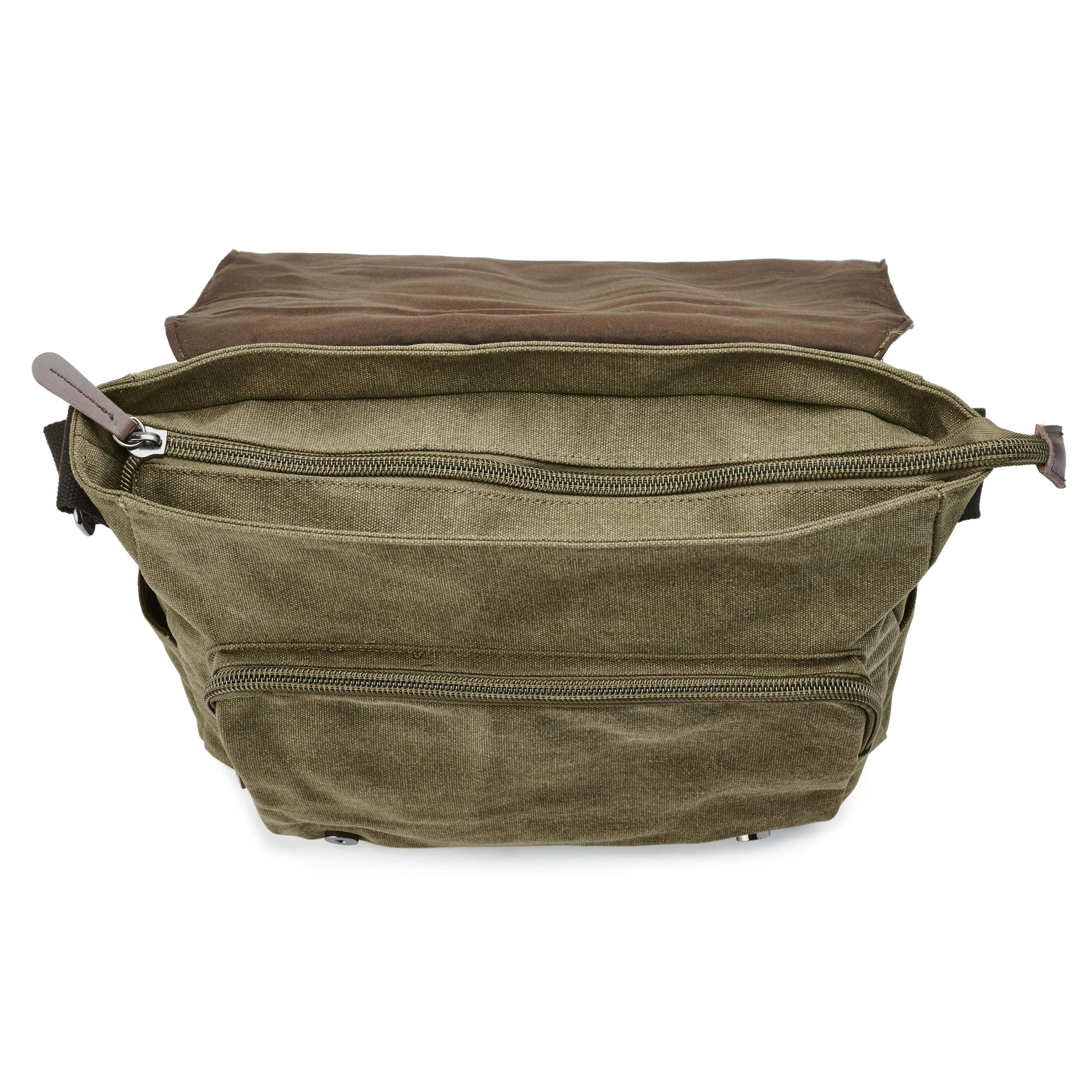 Trendhim Borsa a tracolla da uomo, in tela, leggera, con tracolla regolabile e tasche multiple, perfetta per lavoro, scuola e uso quotidiano