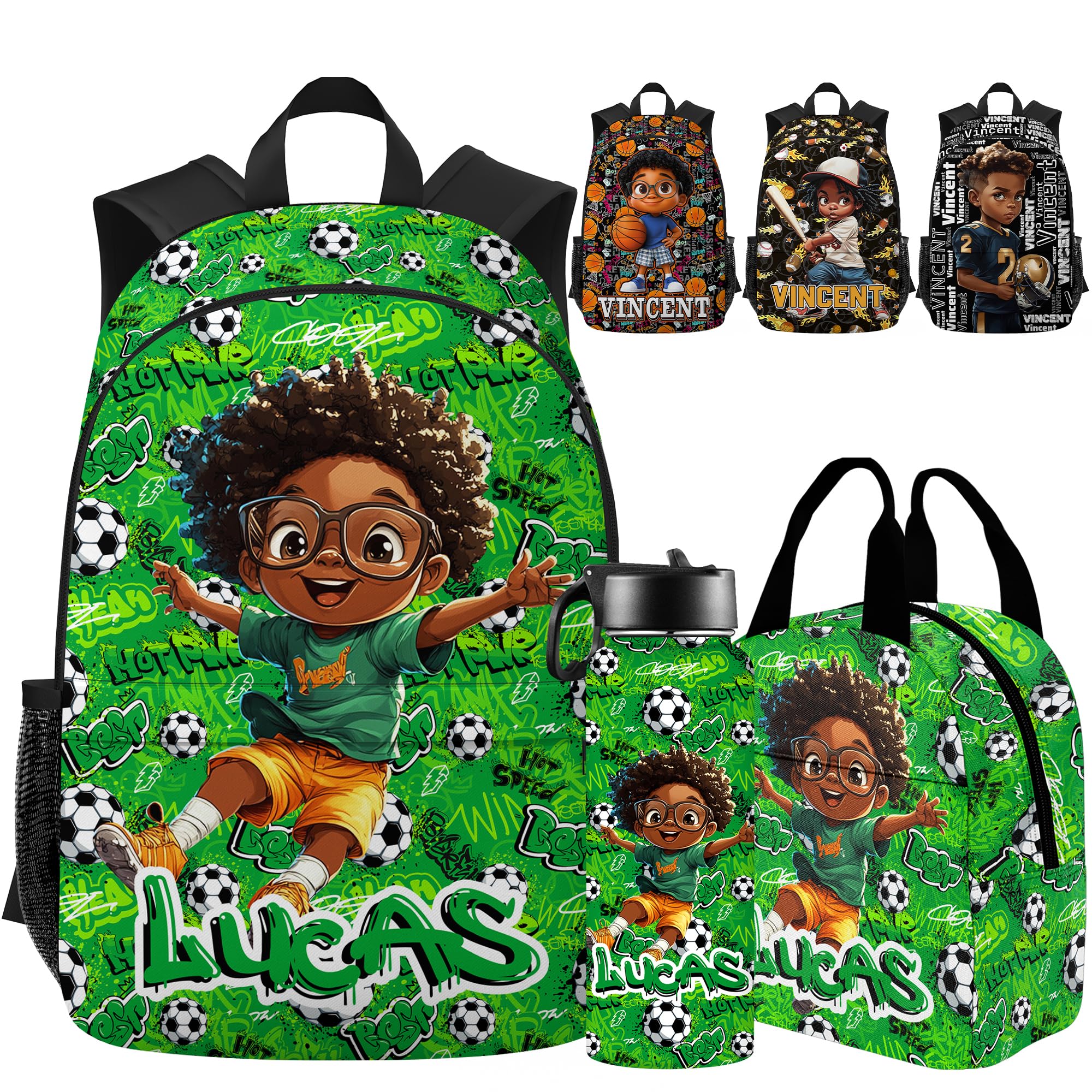 Jaydouble Custom Kids Backpack Back to School Gifts for Daughter Son Nieces Nephews Personalized Name Backpack Customized Kids School Bag with Name