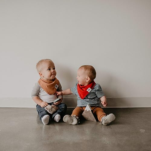 Miniatura 4 de Parker - Baberos tipo bandana para bebé, paquete de 4 baberos para niños, niñas, unisex
