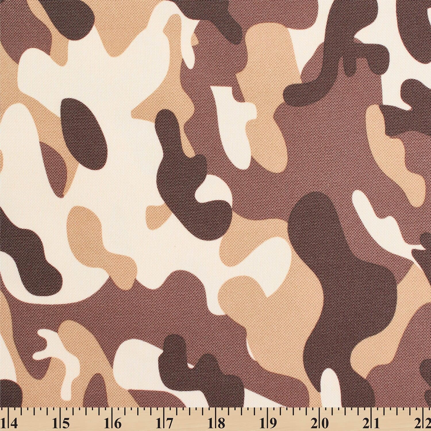 Ottertex™ Printed Canvas Fabric Waterproof Outdoor 60" Wide 600 Denier by The Yard - Military Camo (Sand)