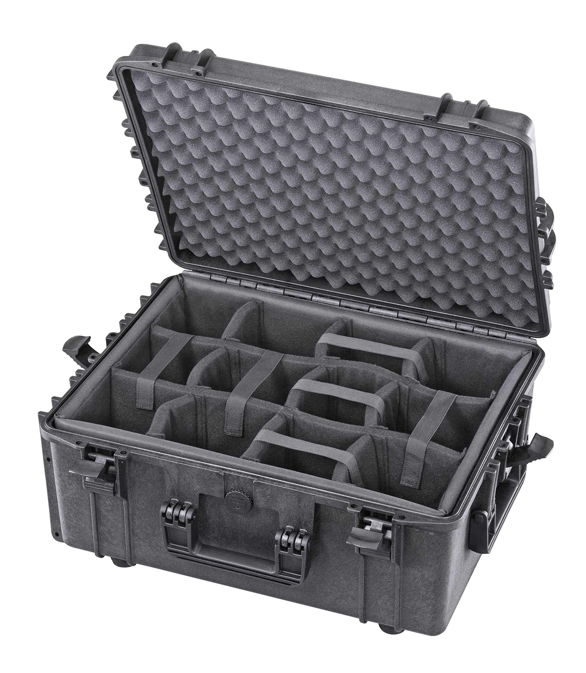 KR Multicase Standard Nero Alluminio Figura Case Con Doppio Coperchio Con Vassoio Set Per Space Wolves: 2x Rhino/Whirlwind/Razorback, 1x Predator, 18 Terminator, 100 Truppe - Foto 12