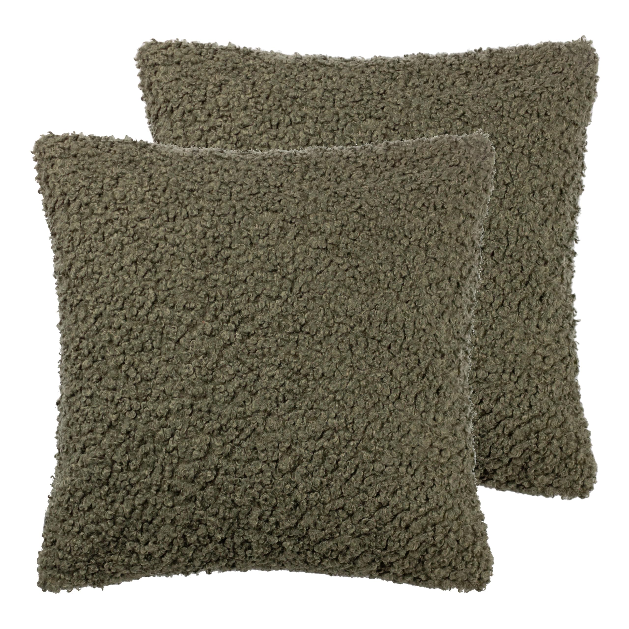 Yard Cabu Textured Boucle Feather Filled Cushion - Twin Pack