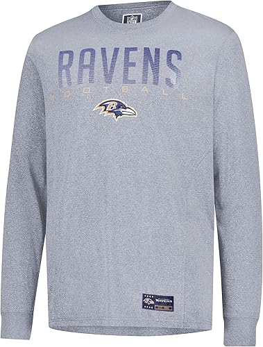 Miniatura 66 de Ultra Game Camiseta de manga larga oficial de la NFL para llevar el día del partido, para hombre Negro -,Gris Caliente Carbón,Gris
