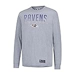 Ultra Game NFL Official Adults Super Soft Game Day Long Sleeve T-Shirt - Unisex, Baltimore Ravens, Team Color, Large