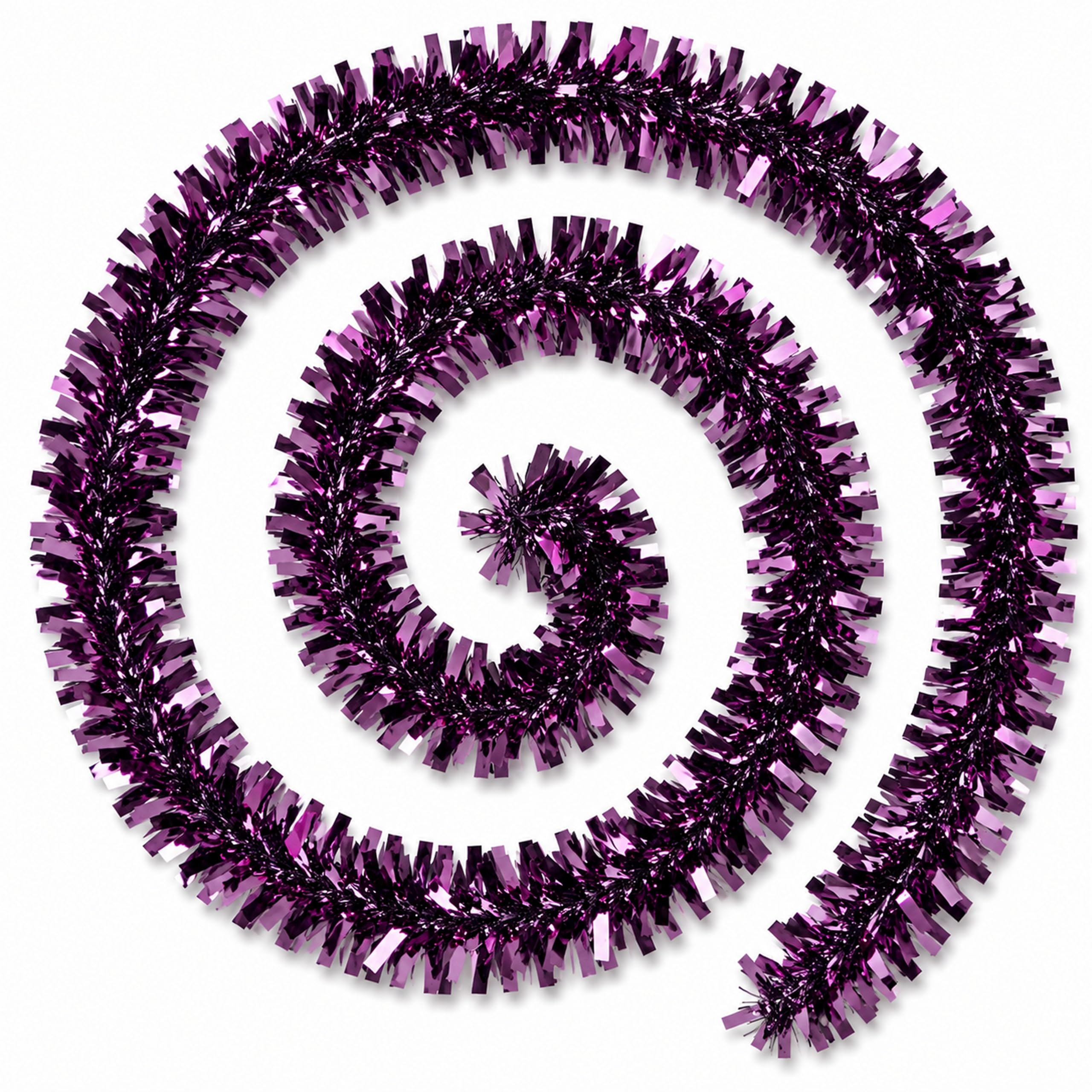 B&Q -  2 X 2M Chunky Aubergine Tinsel Garland