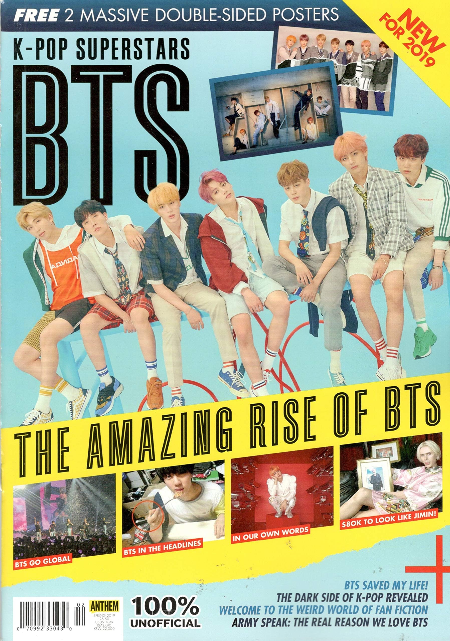 BTS K-Pop Superstars Magazine (2019) The Amazing Rise of BTS 100% Unofficial Unknown Binding