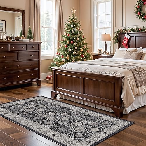 Miniatura 647 de Alfombra lavable para pasillo y de cocina, alfombra de entrada, vintage, suave para el suelo, alfombra antideslizante para interiores, para baño