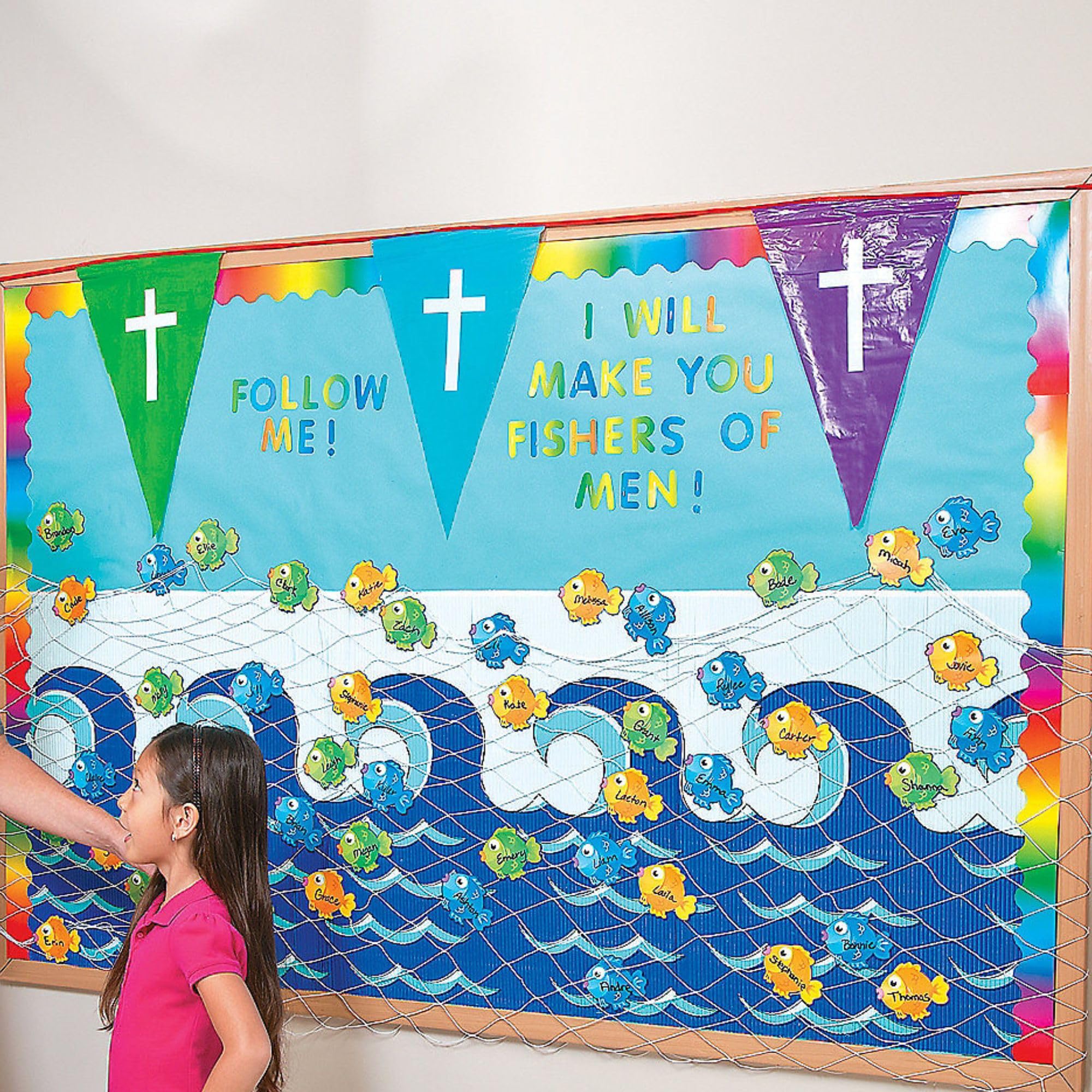 Fun Express Faith Color Of The Rainbow Wimpel – 48-teiliges Banner Für Kirchen, VBS & Sonntagsschule