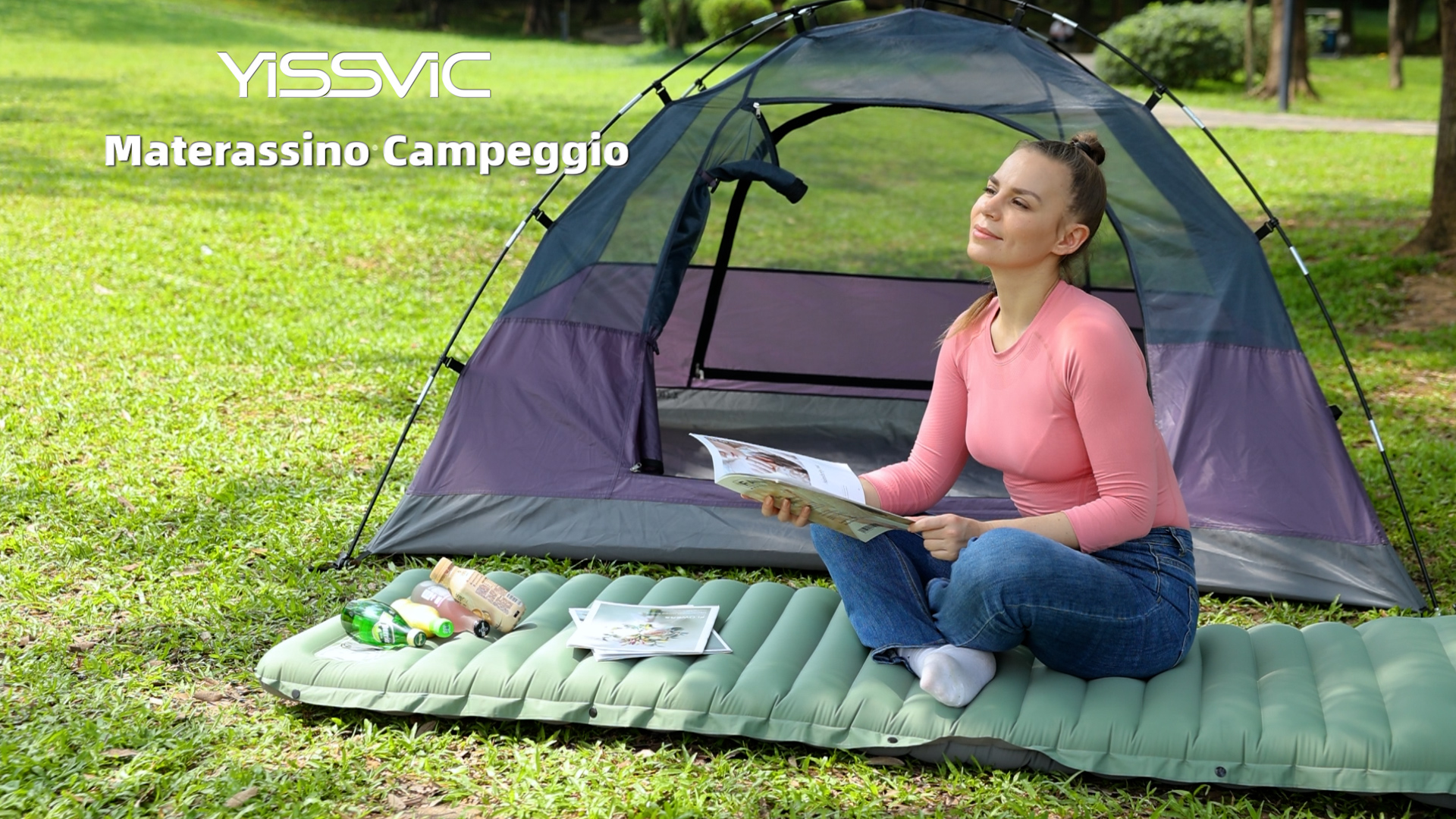 Materassino Gonfiabile Autogonfiabile YISSVIC - Per Campeggio E Spiaggia 203x65cm