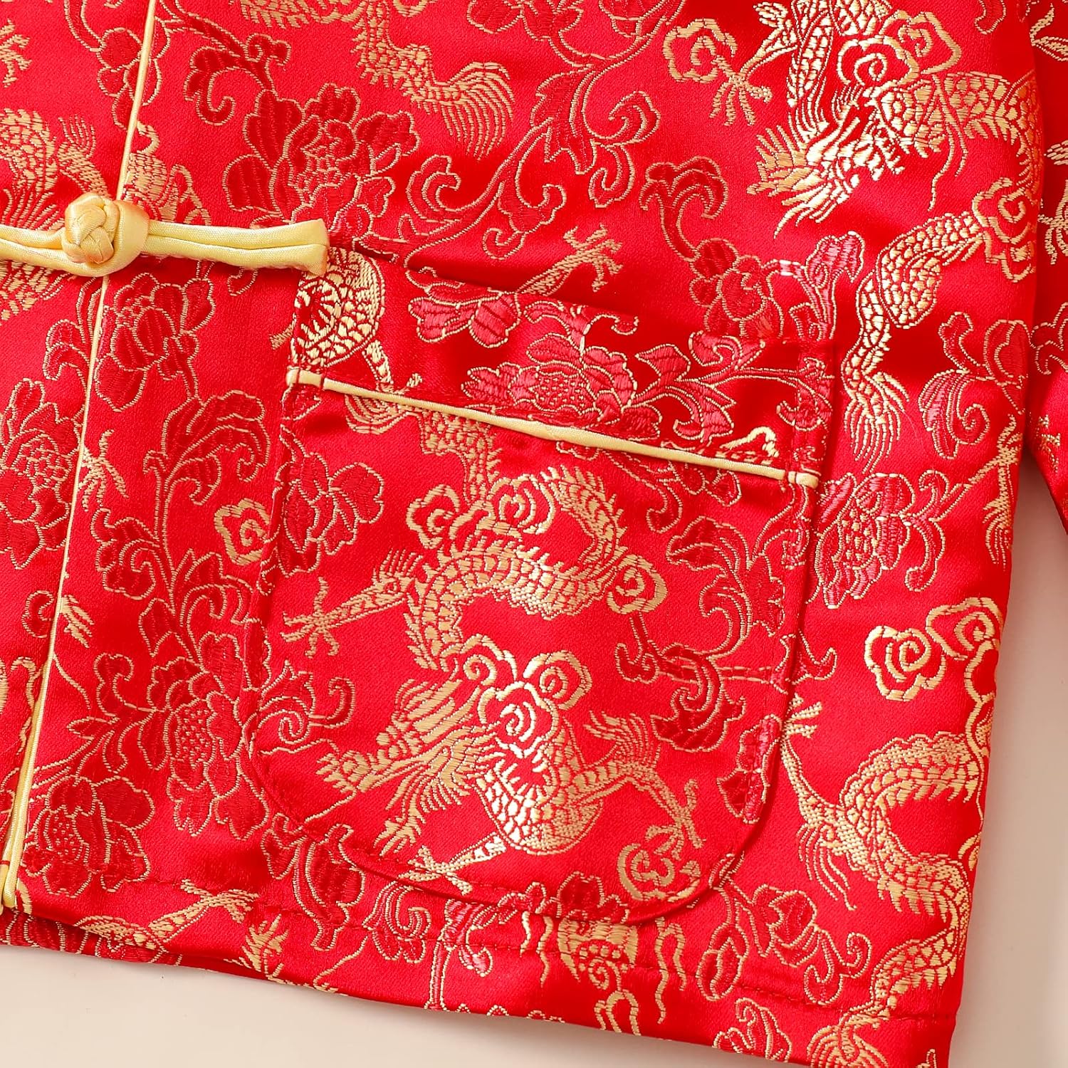 Boy Tang Suit Dragon Long Sleeve Shirt Chinese New Year Outfit Chinese Traditional Clothes for Kids - Image 6