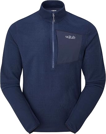 Rab Mens Tecton Pull-On | Half-Zip Lightweight, Fleece for Trekking & Climbing