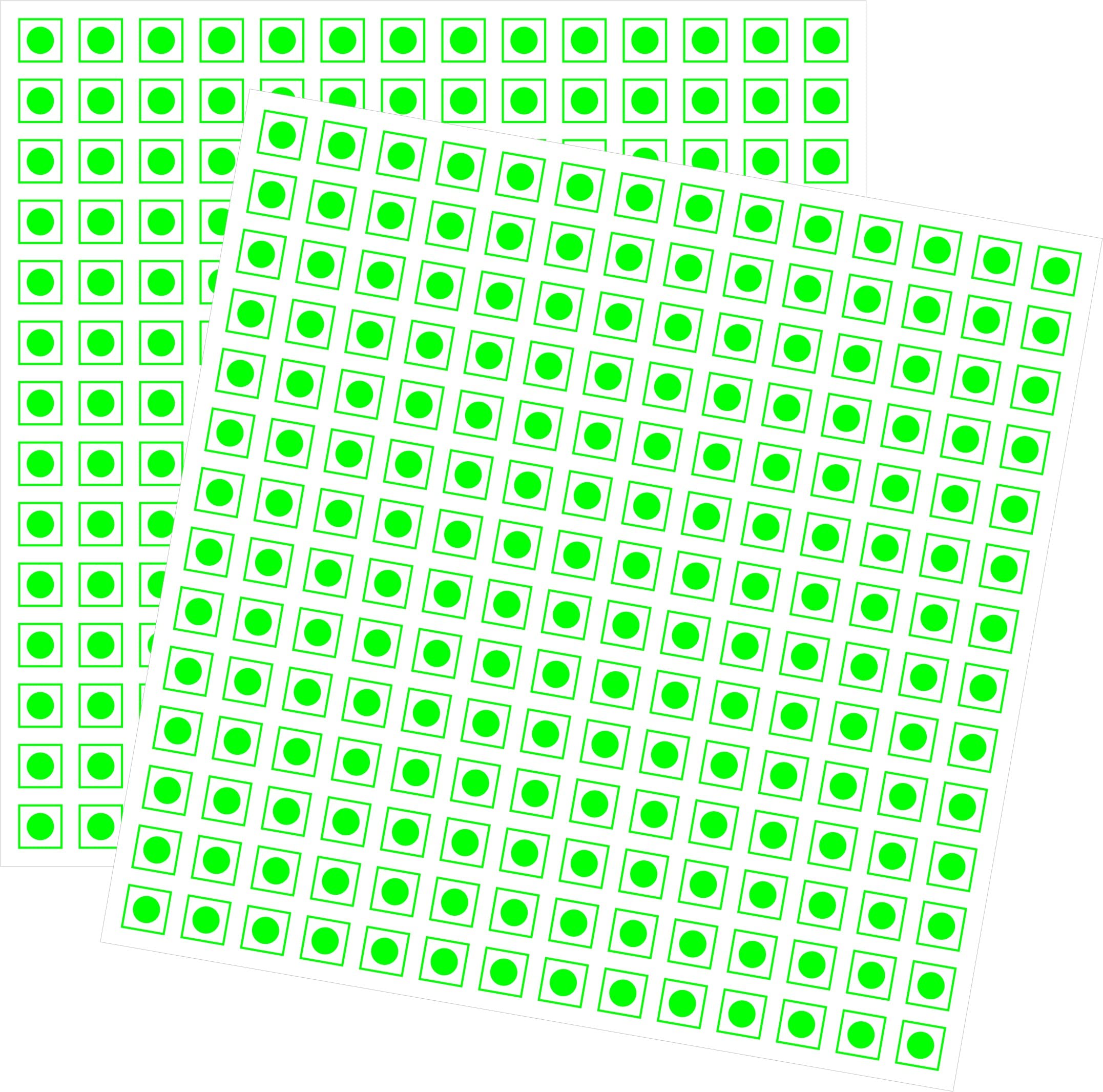 Imprint392 Veg Round Stickers Green Dot with Green Border, Size 7 mm x 7 mm Approx.