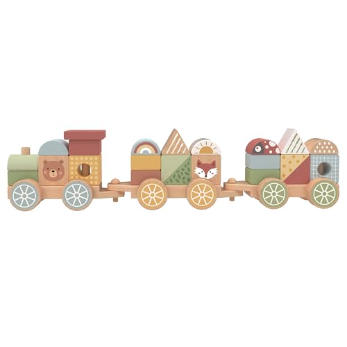Andreu Toys 921 TKB383 Craft Trikes EA Wooden Stacking Train (EXP), Multi-Colour, 38 x 7.5 x 9.5 cm