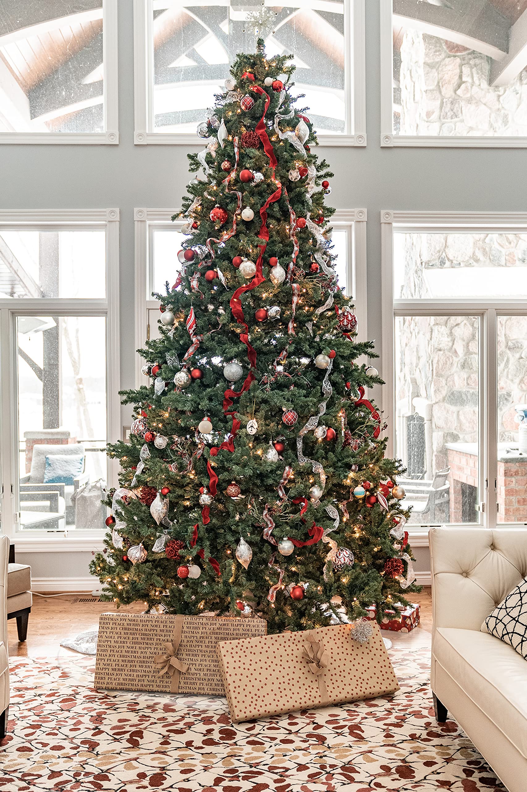 TEXMAXX® Weihnachtsbaumunterlage - Weihnachtsbaumdecke - Christbaumunterlage - Tannenbaumunterlage - PVC Folie 2 mm dick mit abgeschrägter Kante - transparente Unterlage - (120 cm Rund)