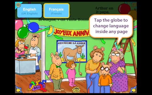 UK-Arthur's Birthday - interactive storybook in British English and French