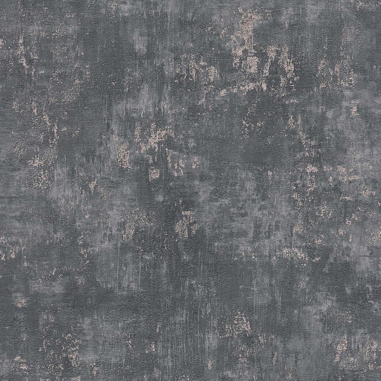 Livingwalls 396703 Industrial Wallpaper - High-Quality Concrete Wallpaper in Black with Metallic Effect in Rose - Wall Wallpaper Plaster Look 10.05 m x 0.53 m - Made in Germany
