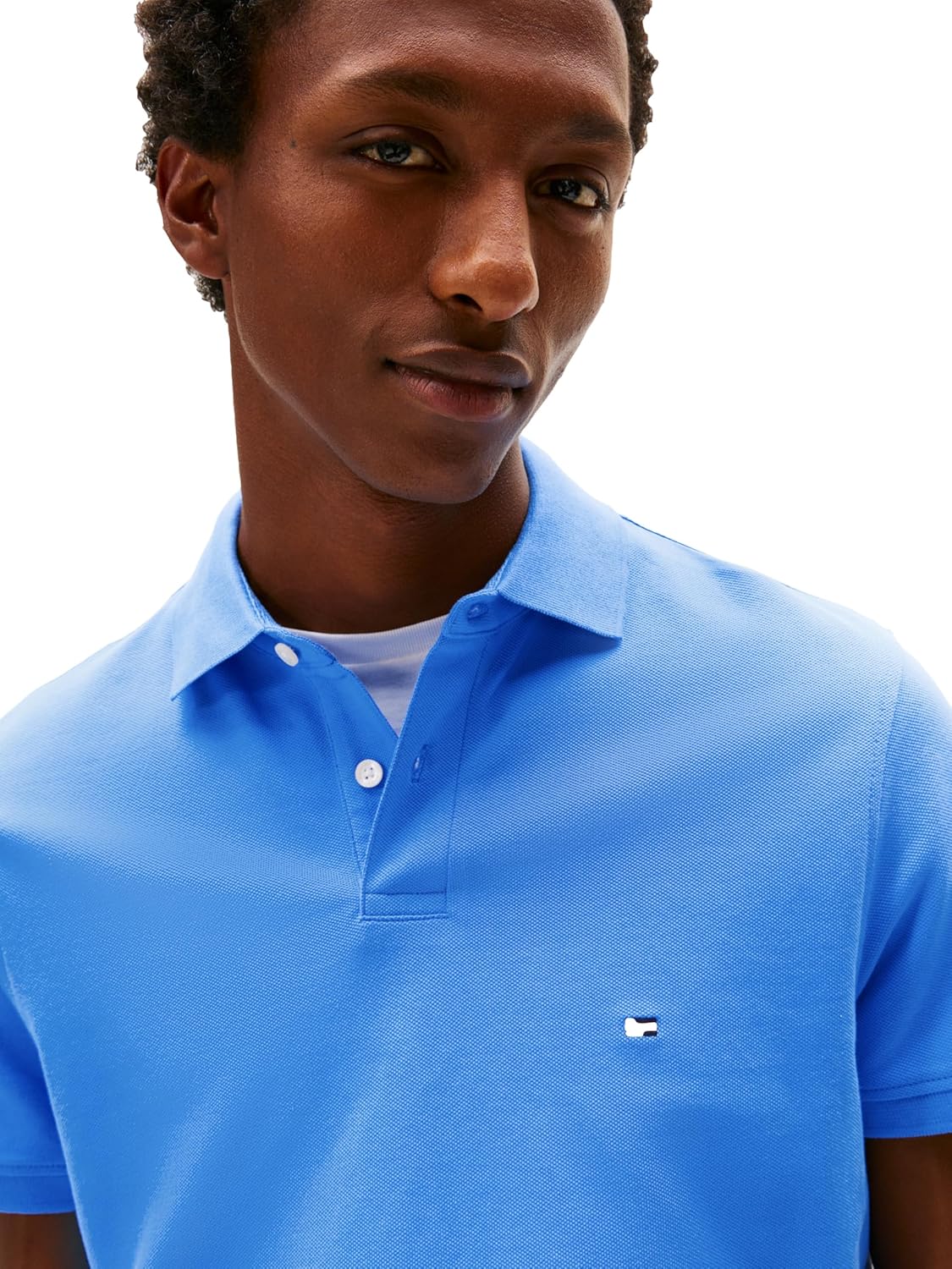 Tommy Hilfiger Mens Short Sleeve Polo Shirts in Regular Fit with Stretch and Organic Pique Cotton - Image 2