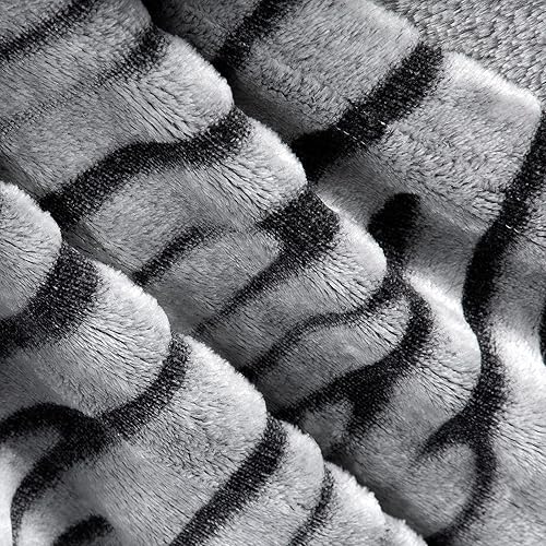 Miniatura 4 de MACEVIA Manta de forro polar Sherpa para sofá, manta de guepardo 3D, gruesa, cálida, reversible, acogedora, cómoda, súper suave, para cama, sofá,