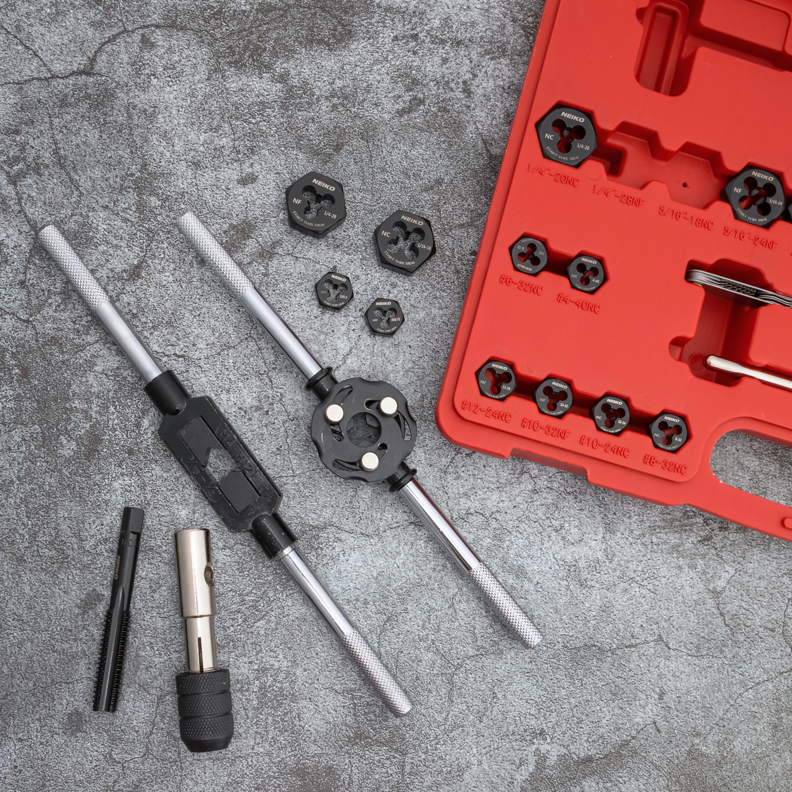 N i k o nＤ7200 NEIKO 00924A Tap and Die Set, 76 Piece, Metric and Standard