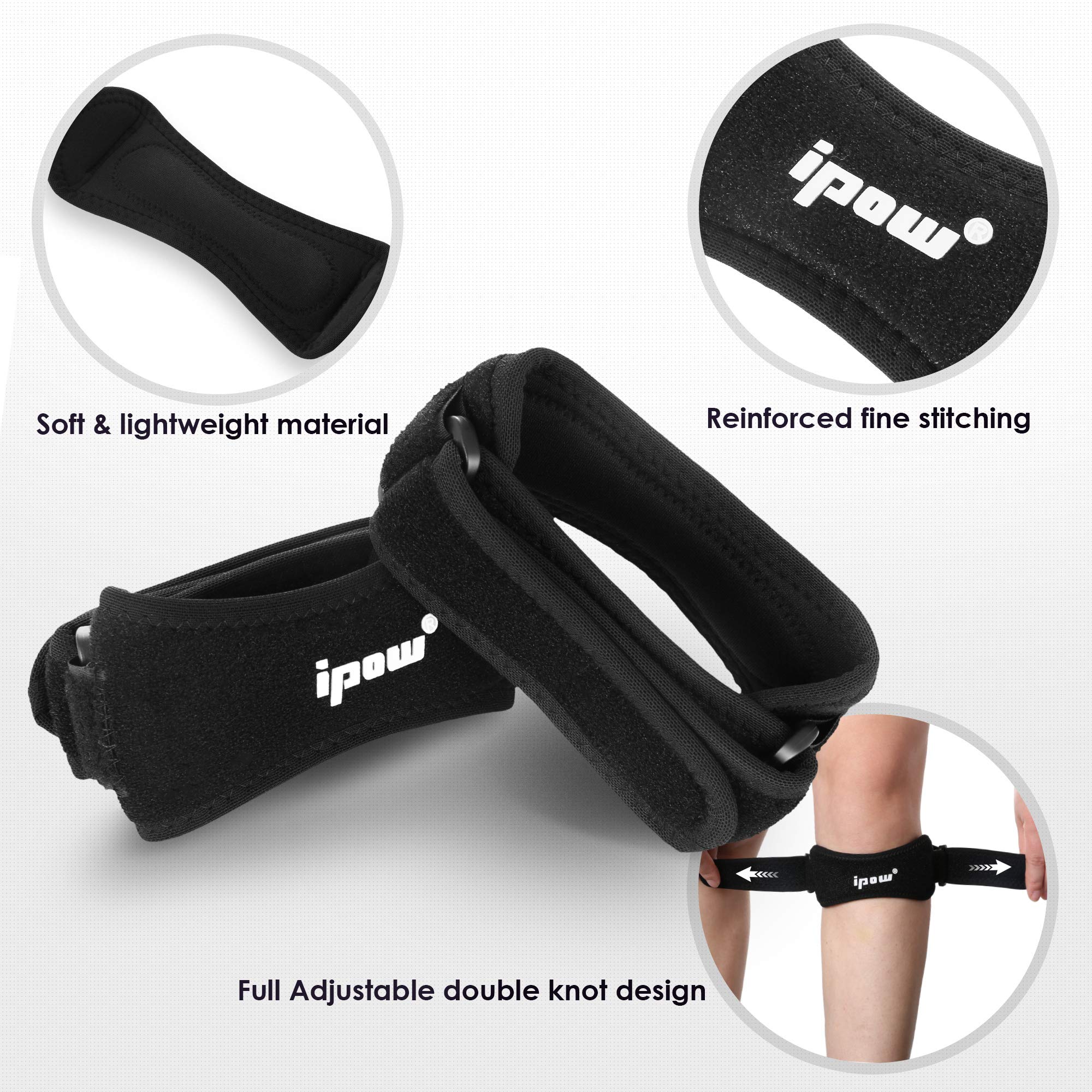 Buy IPOW 2 Pack Knee Pain Relief & Patella Stabilizer Knee Strap Brace