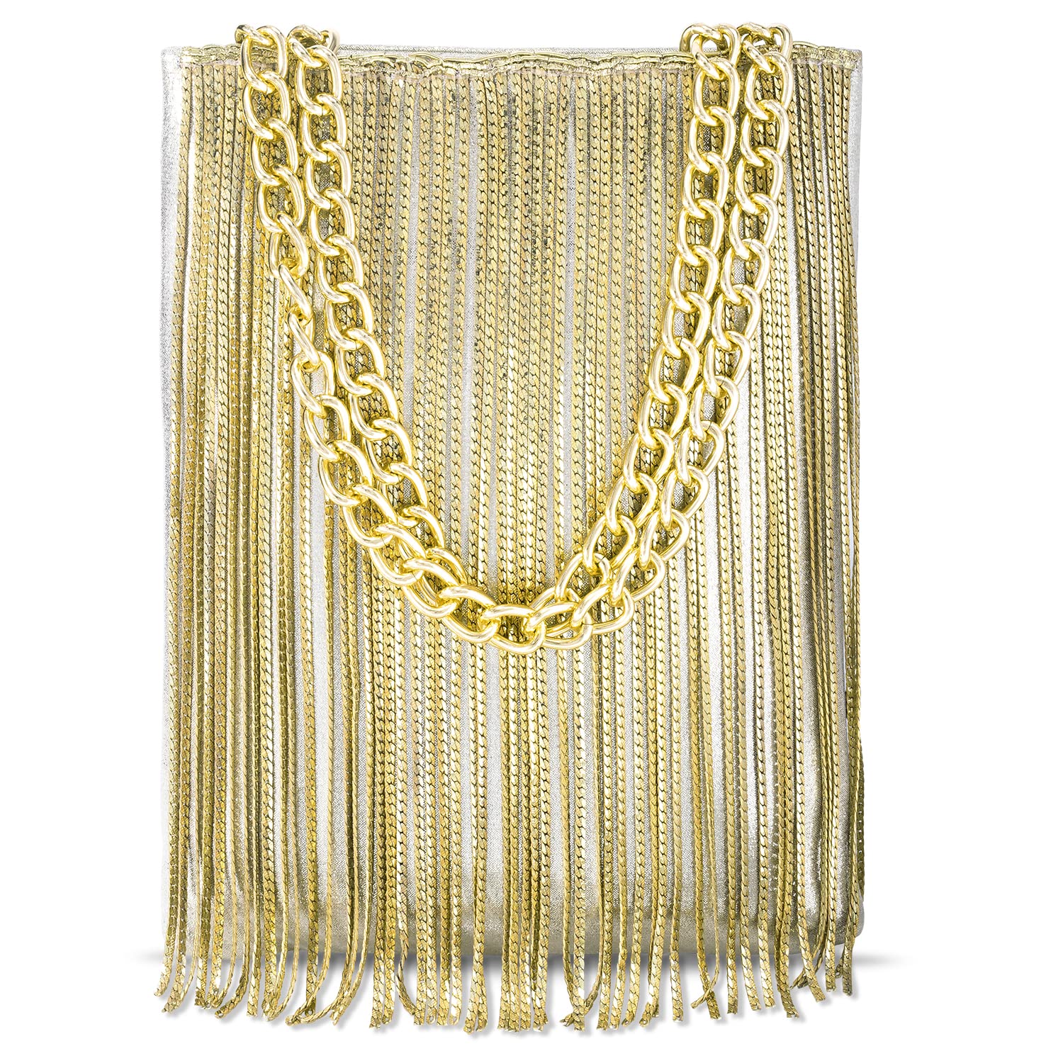 Peora Gold-Toned Colour Clutch with Chain Strap-picture-11