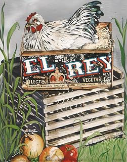 Chicken Rooster Hen Kitchen Farm Animal Wall Decor Art Print Poster (16x20)