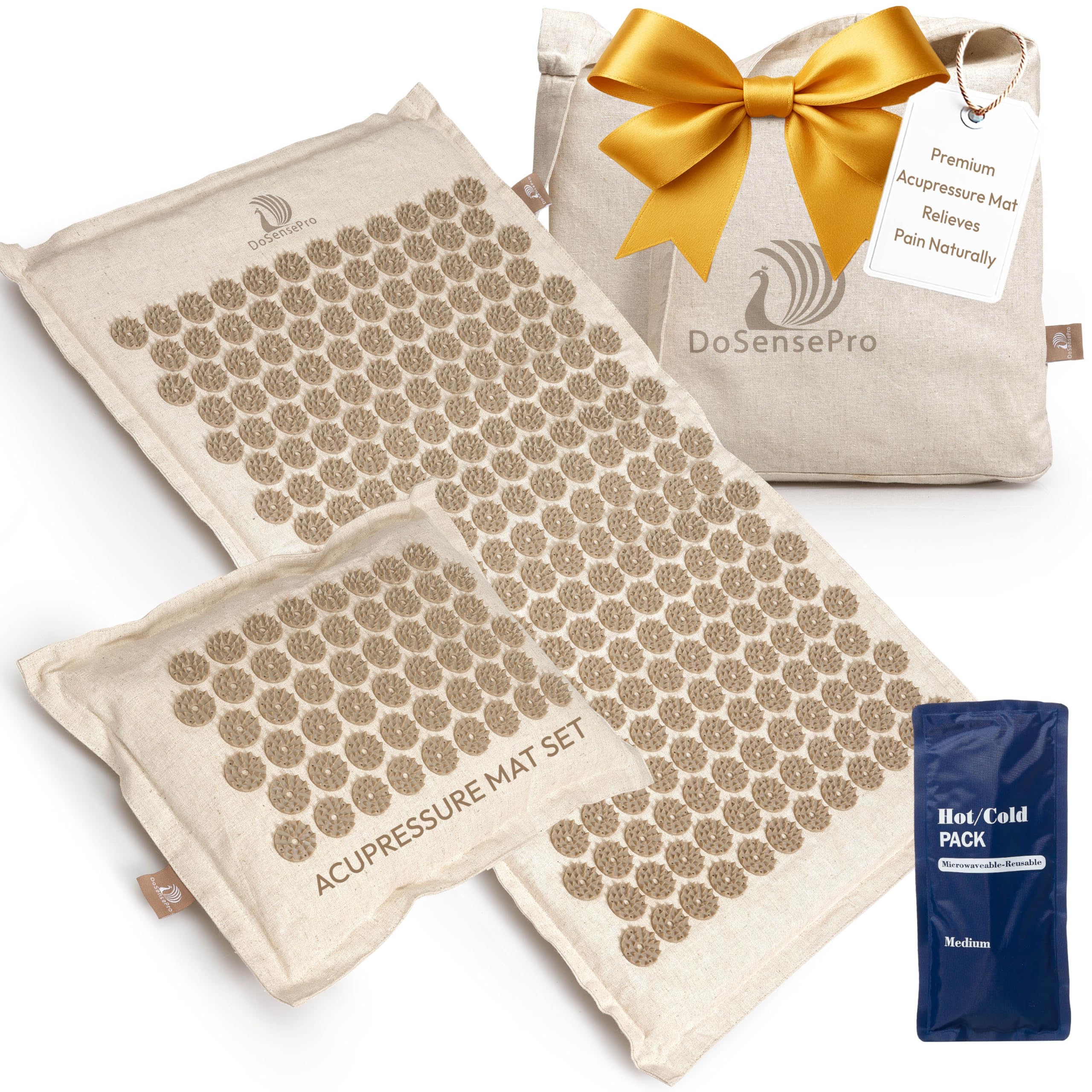 DoSensePro Coconut Fiber Acupressure Mat and Pillow Set